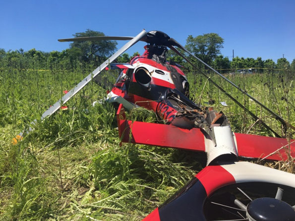 Chicago Medical Helicopter Crash: Superior Helicopter Crash Tail