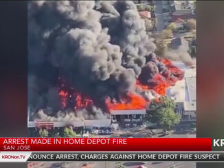 Home Depot Arson Fire San Jose (KRON 4)