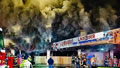 Extra alarm fire at RISE strip mall in Pearl River, New York (PHOTO CREDIT: Still image from THEMAJESTIRIUM1/Youtube)