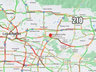San Gabriel Valley California with Traffic Layer, Tuesday, October 4, 2022 at 7:55 a.m. (Map data ©2022 Google)