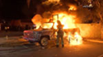 Pickup truck fire at an Arco gas station in Oxnard City (VIDEO CREDIT: ONSCENE TV)